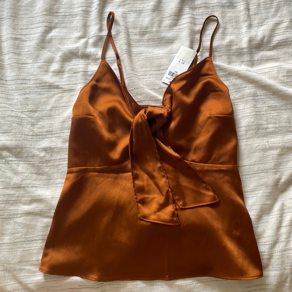 *NWT* Abercrombie Satin Tie Front Cami Top